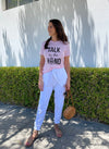 TALK TO THE HAND Pink Relaxed T-Shirt