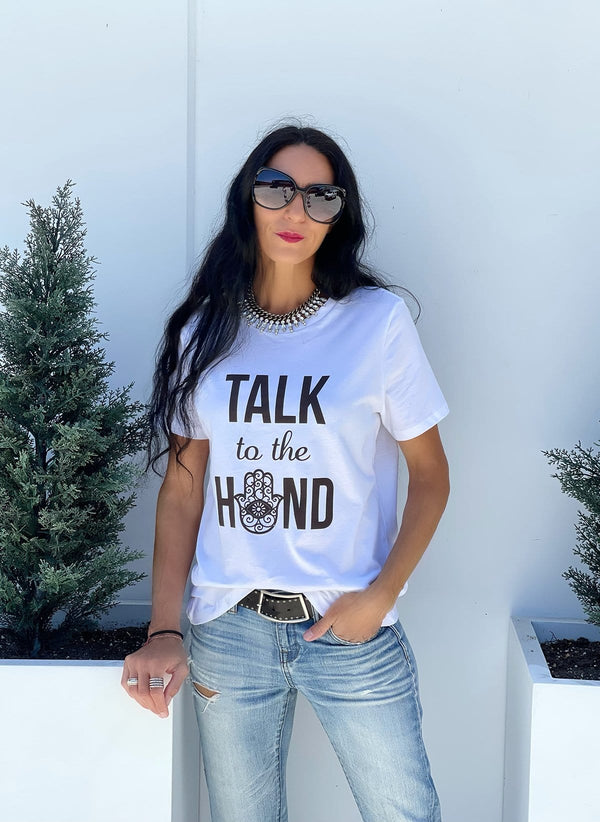 TALK TO THE HAND White Relaxed T-Shirt
