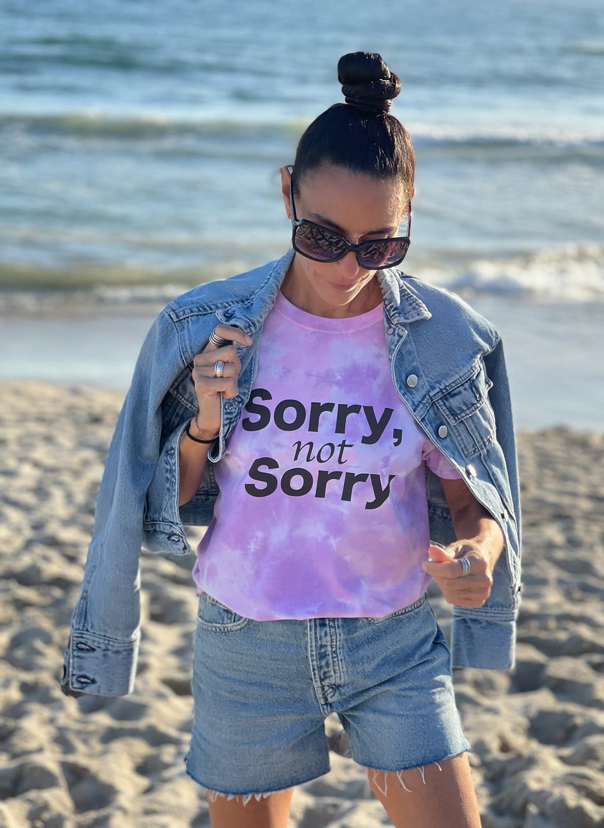 SORRY NOT SORRY Tie Dye Cotton Candy T-Shirt – Happy Uma