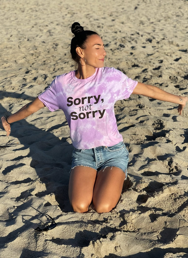 SORRY NOT SORRY Tie Dye Cotton Candy T-Shirt