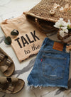 TALK TO THE HAND Sand Dune Relaxed T-Shirt