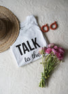 TALK TO THE HAND White Relaxed T-Shirt