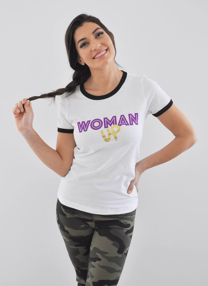 WOMAN UP Ringer T-Shirt